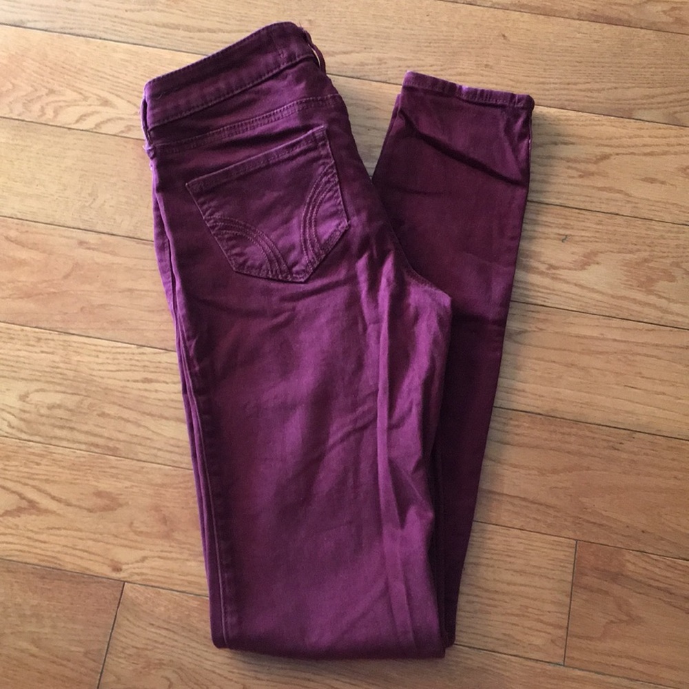 Dark Maroon Skinny Jeans